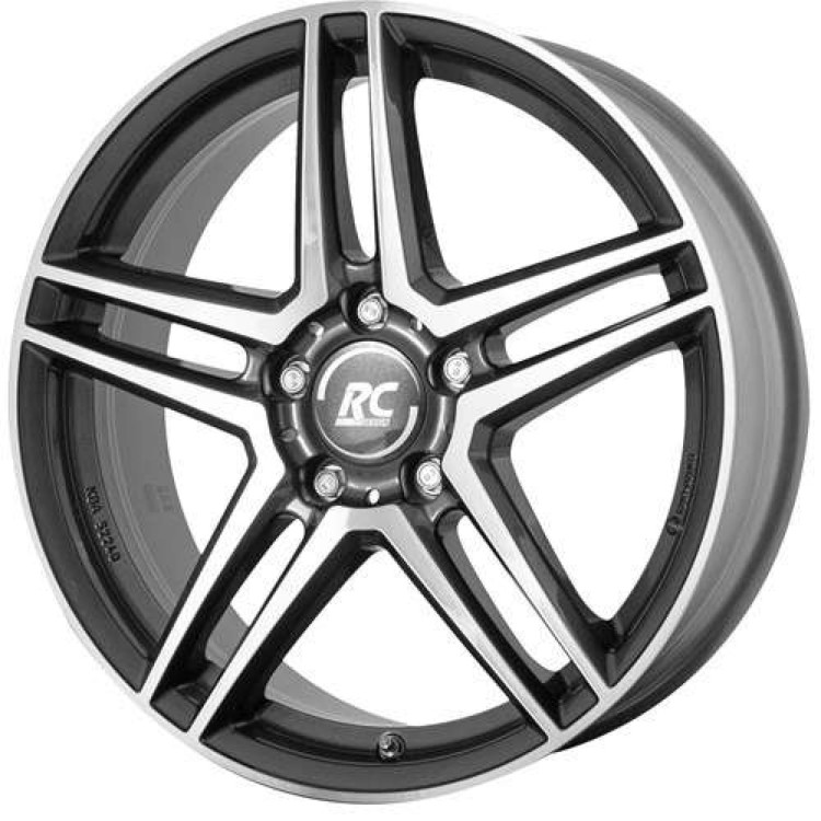 Felga aluminiowa RC Design RCD17 Himalaya Grey Voll-Poliert 6.5" x 16" 5x11