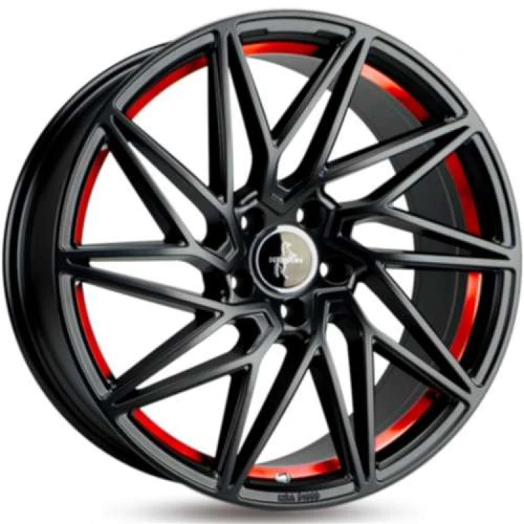 Felga aluminiowa Keskin KT20 black red 8.0" x 18" 5x112 ET 30