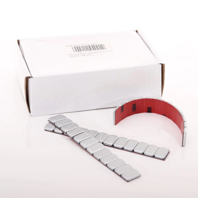 OBCIĄŻNIKI DO KÓŁ 5G X12 X50 SREBRNE 3M TAŚMY