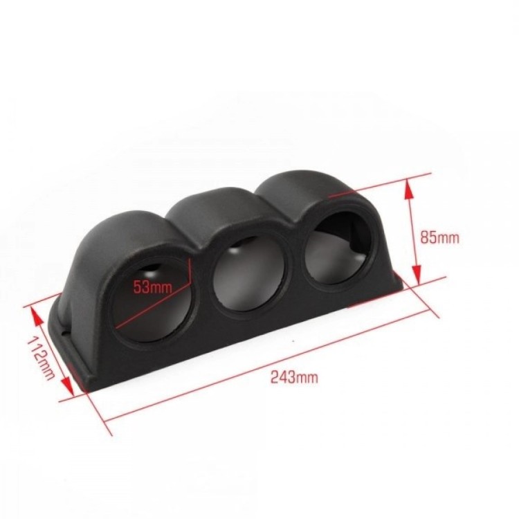 Adapter montażowy na 3 zegary 52mm