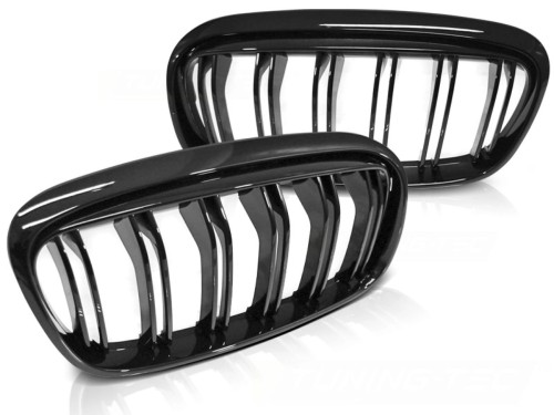 ATRAPA GRILL NERKI BMW SERII 2 F45 F46 14-18 GLOSSY BLACK