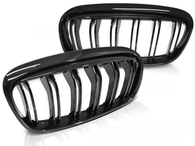 ATRAPA GRILL NERKI BMW SERII 2 F45 F46 14-18 GLOSSY BLACK