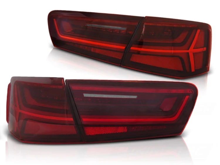 LAMPY TYLNE RED WHITE SEQ AUDI A6 C7 11-14 SEDAN LED