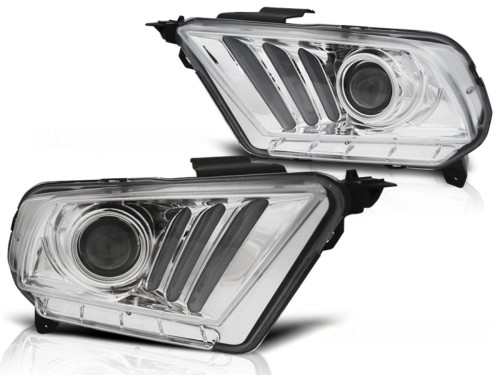 LAMPY PRZEDNIE REFLEKTORY FORD MUSTANG V 10-13 CHROME