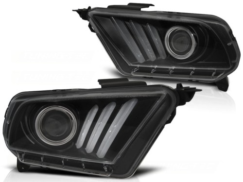 LAMPY PRZEDNIE REFLEKTORY LED FORD MUSTANG V 10-13 TUBE LIGHT BLACK