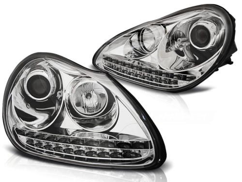 LAMPY PRZEDNIE REFLEKTORY XENON CHROME PORSCHE CAYENNE 02-06