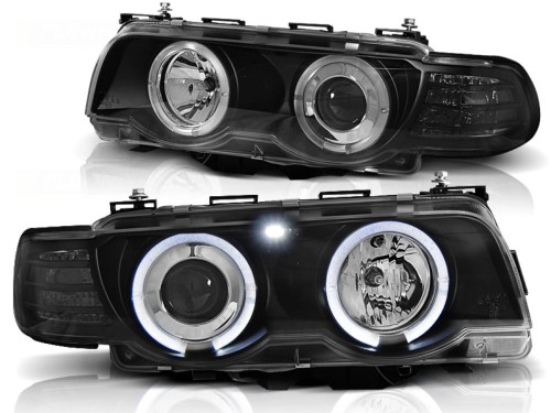 REFLEKTORY LAMPY PRZEDNIE ANGEL EYES BLACK BMW E38 09.98-07.01