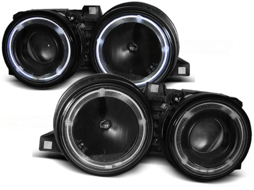 REFLEKTORY LAMPY PRZEDNIE ANGEL EYES BLACK BMW E30 11.82-06.94