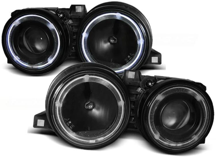 REFLEKTORY LAMPY PRZEDNIE ANGEL EYES BLACK BMW E30 11.82-06.94