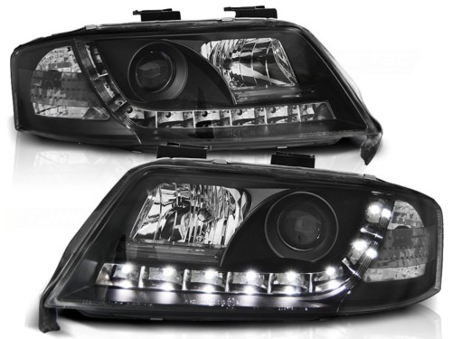 REFLEKTORY LAMPY PRZEDNIE BLACK AUDI A6 06.01-05.04