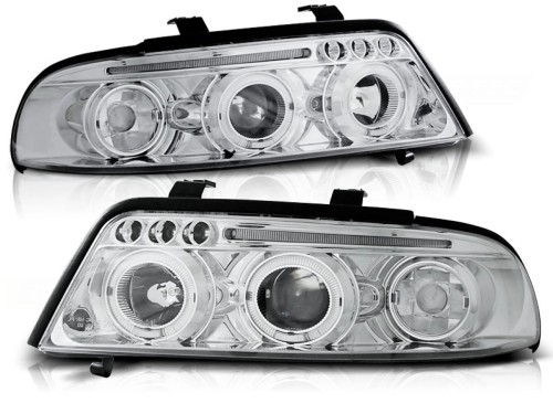 REFLEKTORY LAMPY PRZEDNIE CHROME ANGEL EYES AUDI A4 01.99-09.00