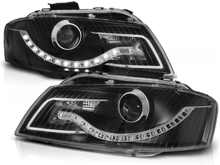 REFLEKTORY LAMPY PRZEDNIE BLACK AUDI A3 8P 05.03-03.08