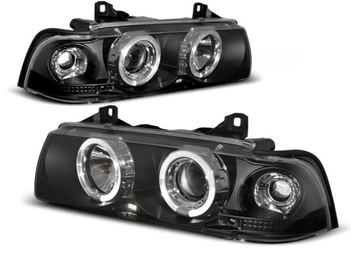 REFLEKTORY LAMPY PRZEDNIE ANGEL EYES BLACK BMW E36 12.90-08.99 C/C
