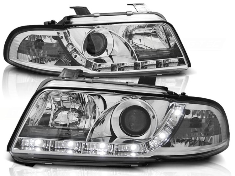 LAMPY PRZEDNIE REFLEKTORY CHROME AUDI A4 B5 11.94-12.98