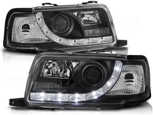 LAMPY PRZEDNIE REFLEKTORY BLACK AUDI 80 B4 09.91-04.96