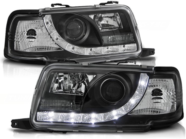 LAMPY PRZEDNIE REFLEKTORY BLACK AUDI 80 B4 09.91-04.96
