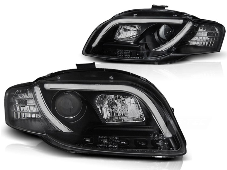 LAMPY PRZEDNIE REFLEKTORY BLACK AUDI A4 B7 11.04-03.08
