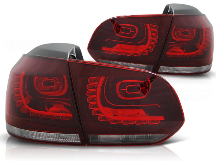 LAMPY TYLNE LED TAIL LIGHTS RED WHITE VW GOLF 6 10.08-12