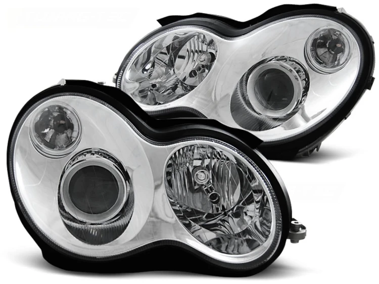 LAMPY PRZEDNIE REFLEKTORY CHROME MERCEDES W203 C-KLASA 07.00-03.04