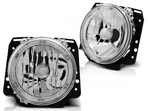 LAMPY PRZEDNIE REFLEKTORY ANGEL EYES CHROME VW GOLF II 2 08.83-08.91