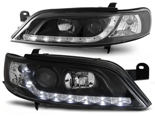 REFLEKTORY LAMPY PRZEDNIE DAYLIGHT BLACK OPEL ASTRA H 03.04-10