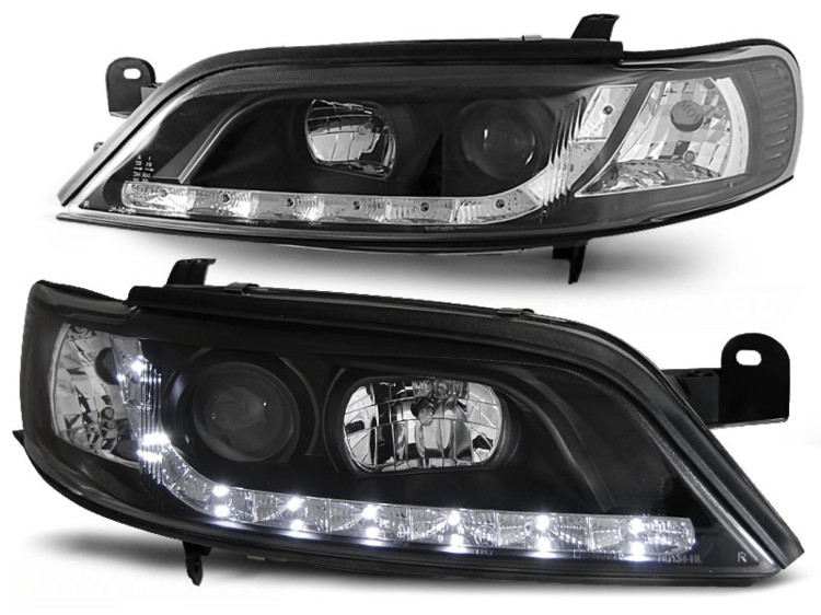 REFLEKTORY LAMPY PRZEDNIE DAYLIGHT BLACK OPEL ASTRA H 03.04-10