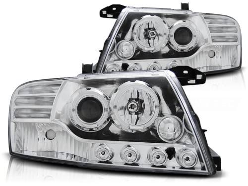 REFLEKTORY LAMPY PRZEDNIE ANGEL EYES CHROME MITSUBISHI PAJERO V60 00-06
