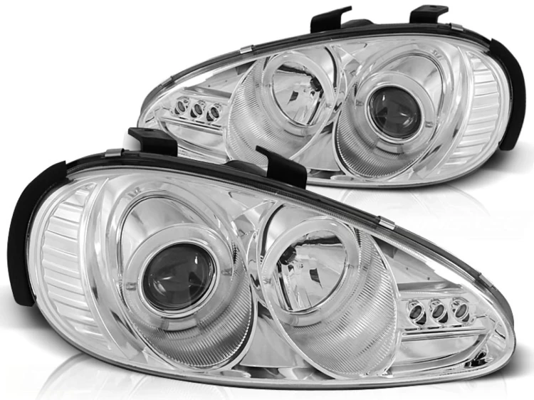REFLEKTORY LAMPY PRZEDNIE ANGEL EYES CHROME MAZDA MX3 91-98