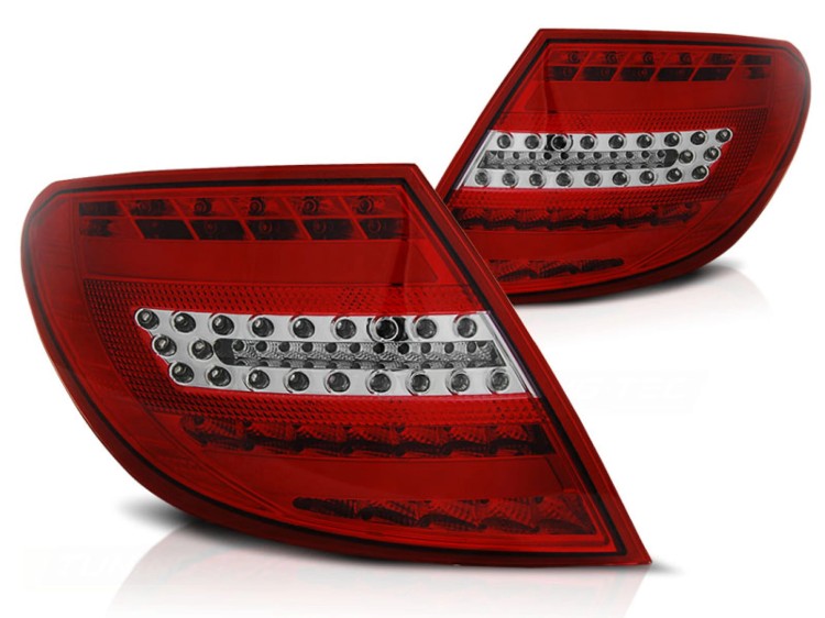 LAMPY TYLNE LED BAR LIGHTS RED WHIE MERCEDES C-KLASA W204 SEDAN 07-10