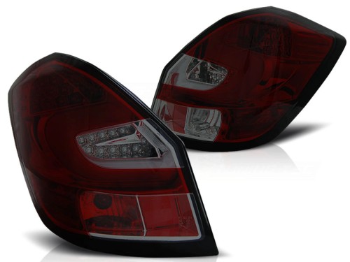 LAMPY TYLNE LED BAR LIGHTS RED SMOKE SKODA FABIA II 07- 06.14