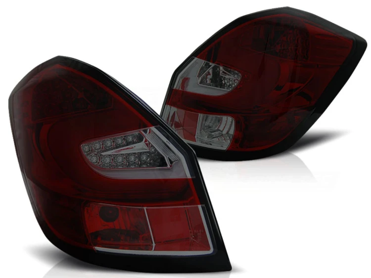LAMPY TYLNE LED BAR LIGHTS RED SMOKE SKODA FABIA II 07- 06.14