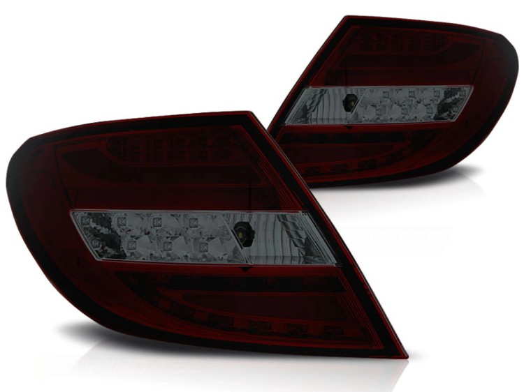 LAMPY TYLNE LED BAR LIGHTS RED SMOKE MERCEDES C-KLASA W204 SEDAN 07-10