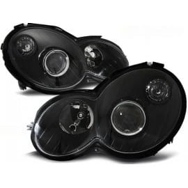 REFLEKTORY LAMPY PRZEDNIE BLACK MERCEDES CL203 C-KLASA 00-04