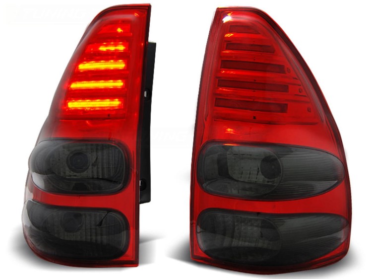 LAMPY TYLNE RED SMOKE LED TOYOTA LAND CRUISER 120 03-09