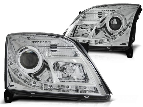 REFLEKTORY LAMPY PRZEDNIE DAYLIGHT CHROME OPEL VECTRA C 04.02-08.05