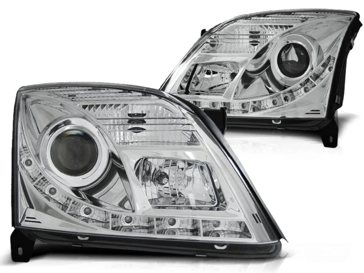REFLEKTORY LAMPY PRZEDNIE DAYLIGHT CHROME OPEL VECTRA C 04.02-08.05