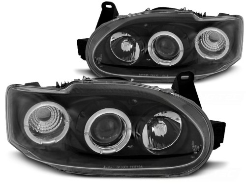 LAMPY PRZEDNIE REFLEKTORY FORD ESCORT MK7 02.95-00 ANGEL EYES BLACK