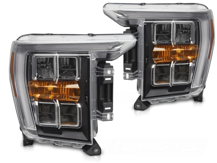 REFLEKTORY LAMPY PRZEDNIE BLACK DRL FORD F150 MK14 20-23