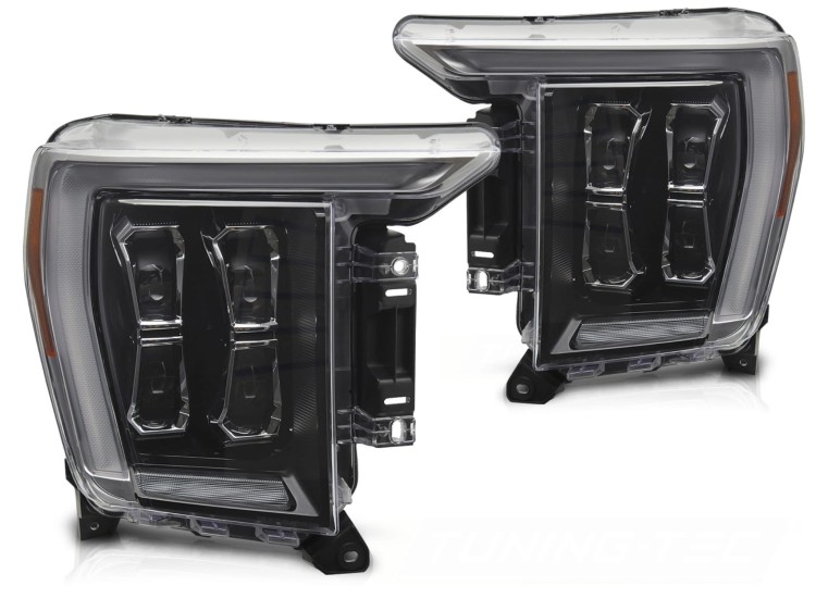 LAMPY PRZEDNIE REFLEKTORY LED BLACK FORD F150 MK14 20-23