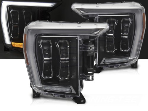LAMPY PRZEDNIE REFLEKTORY LED BLACK FORD F150 MK14 20-23
