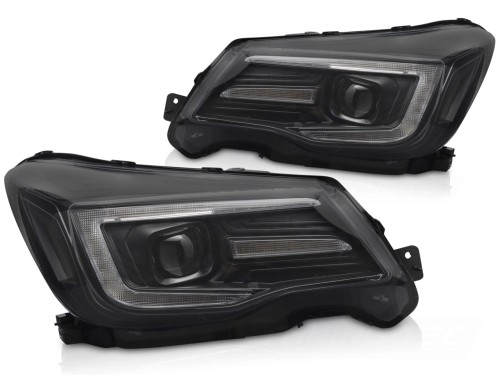 LAMPY PRZEDNIE REFLEKTORY XENON DRL BLACK SUBARU FORESTER IV 13-18