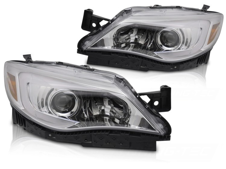 REFLEKTORY LAMPY PRZEDNIE CHROME SUBARU WRX 08-14