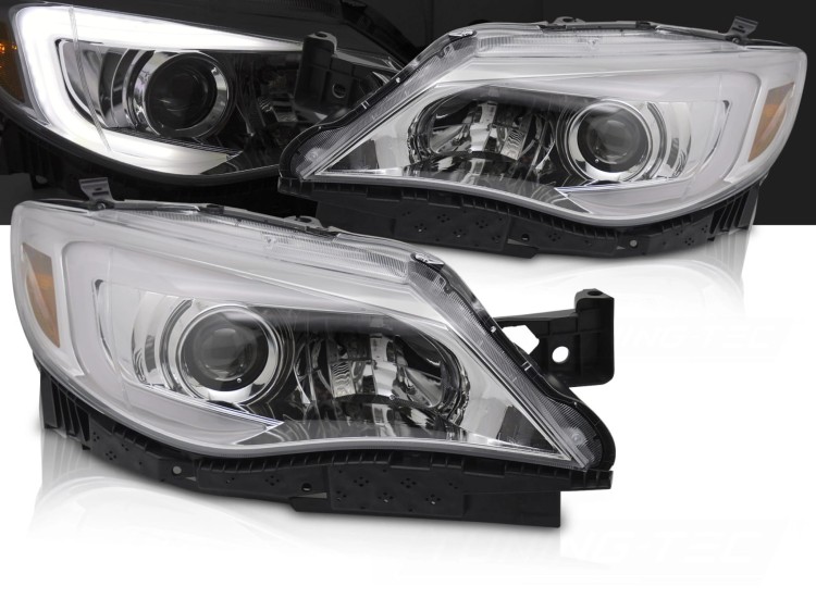 REFLEKTORY LAMPY PRZEDNIE CHROME SUBARU WRX 08-14