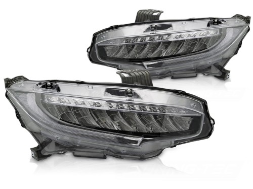 LAMPY PRZEDNIE REFLEKTORY FULL LED HEADLIGHTS HONDA CIVIC X 16-21