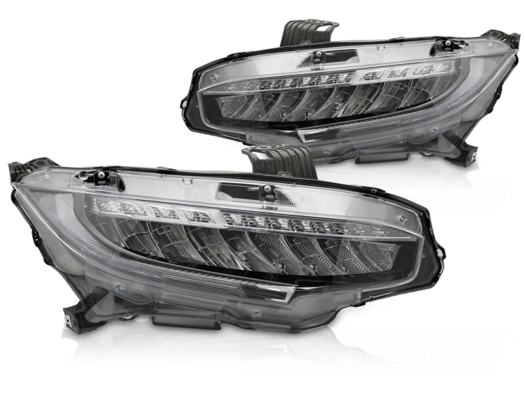 LAMPY PRZEDNIE REFLEKTORY FULL LED HEADLIGHTS HONDA CIVIC X 16-21