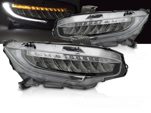 LAMPY PRZEDNIE REFLEKTORY FULL LED HEADLIGHTS HONDA CIVIC X 16-21