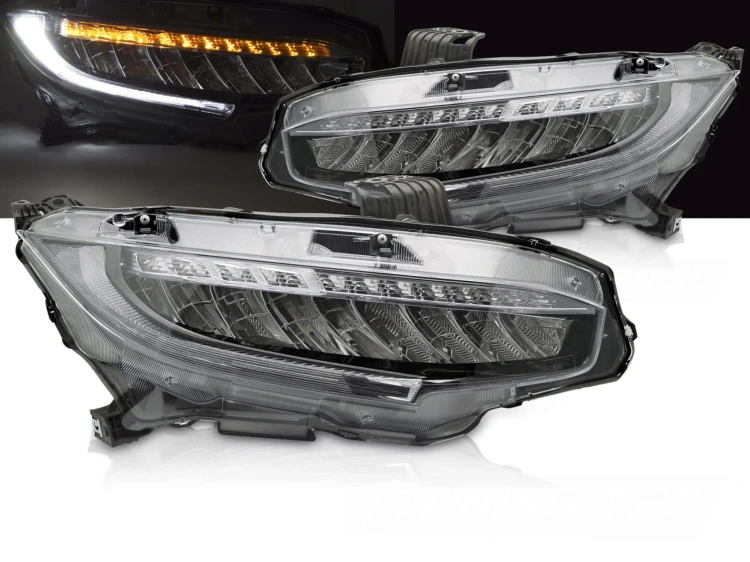 LAMPY PRZEDNIE REFLEKTORY FULL LED HEADLIGHTS HONDA CIVIC X 16-21