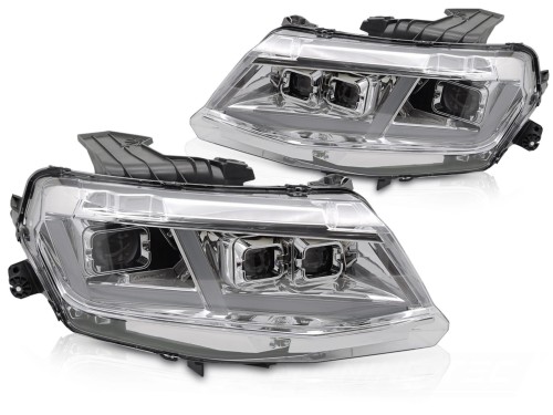 REFLEKTORY LAMPY PRZEDNIE CHEVROLET CAMARO 16-18 FULL LED CHROME