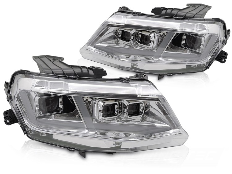 REFLEKTORY LAMPY PRZEDNIE CHEVROLET CAMARO 16-18 FULL LED CHROME