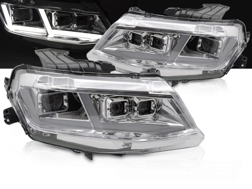 REFLEKTORY LAMPY PRZEDNIE CHEVROLET CAMARO 16-18 FULL LED CHROME